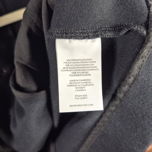 Cabi Jacket Womens 00 Black White Knit Blazer Cropped Long Sleeve Stretch - Picture 7 of 9